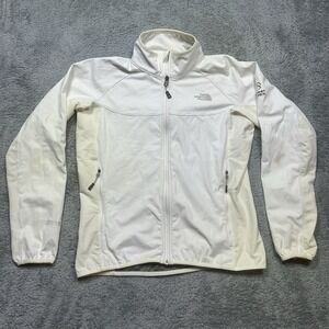 The North Face Summit Series Jacket Women's M White Full Zip Windstopper *STAINS